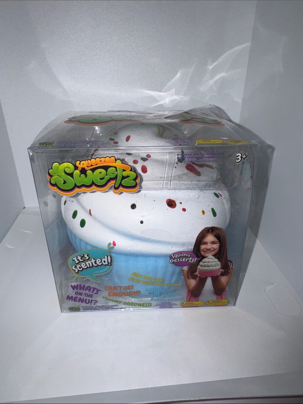 Scented White & Blue Squishy Dessert Toy
